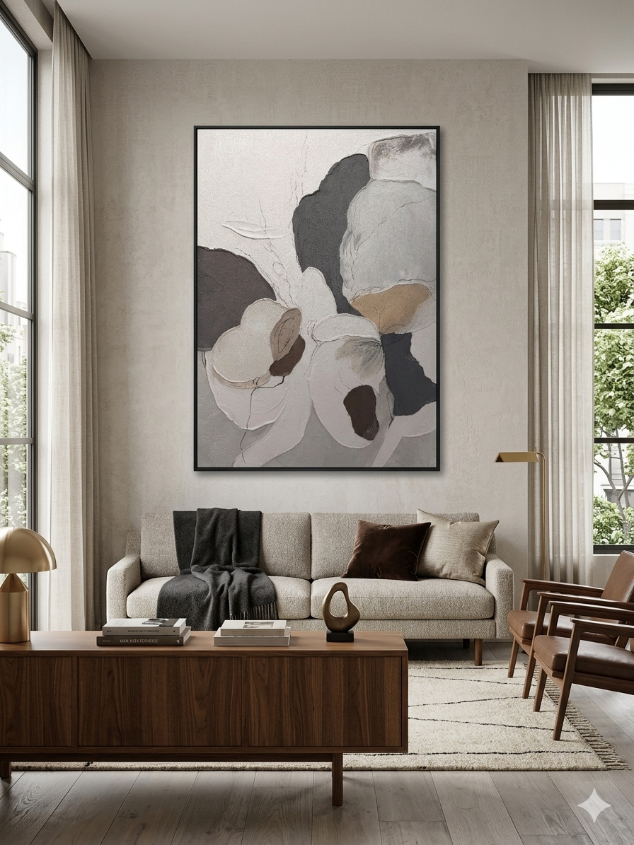 Soft Earth Blossom - Canvas Wall Art