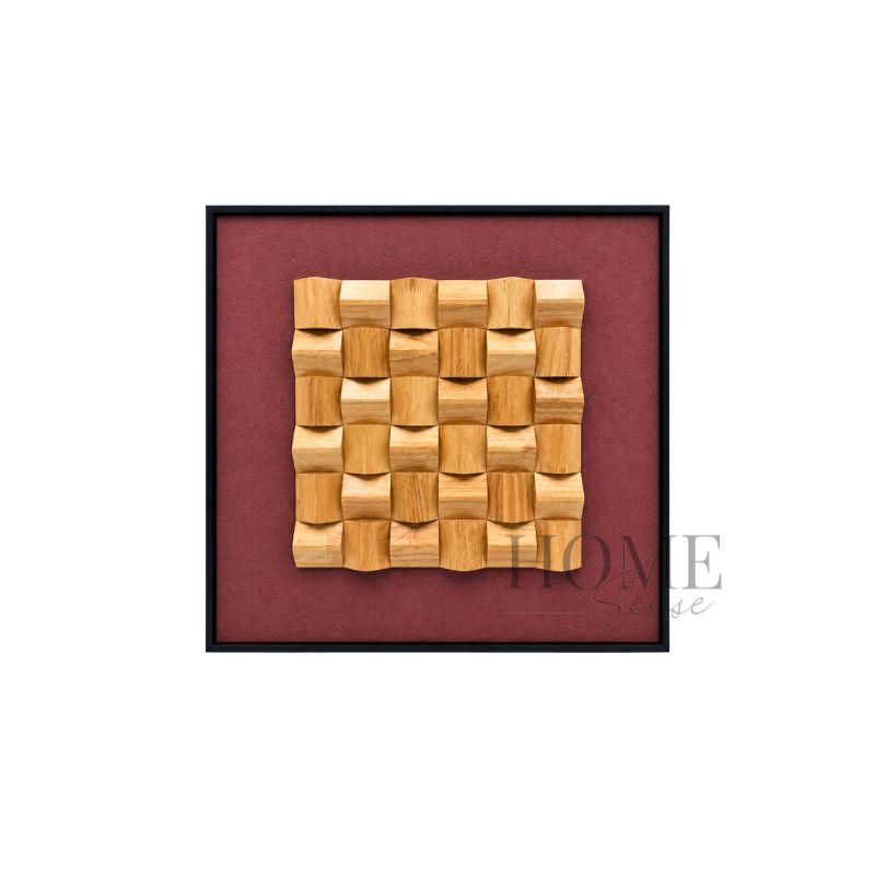 Grain in Motion – 3D Sculptural Wooden Block Wall Art