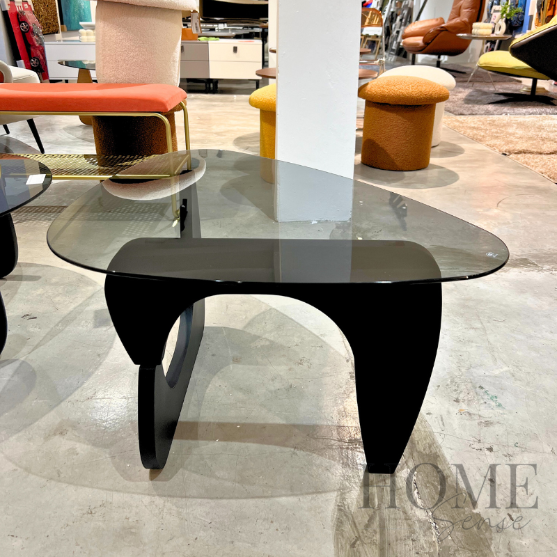 Mid-Century Modern Coffee Table, Triangular, Black