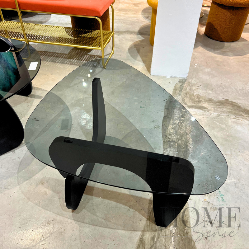 Mid-Century Modern Coffee Table, Triangular, Black