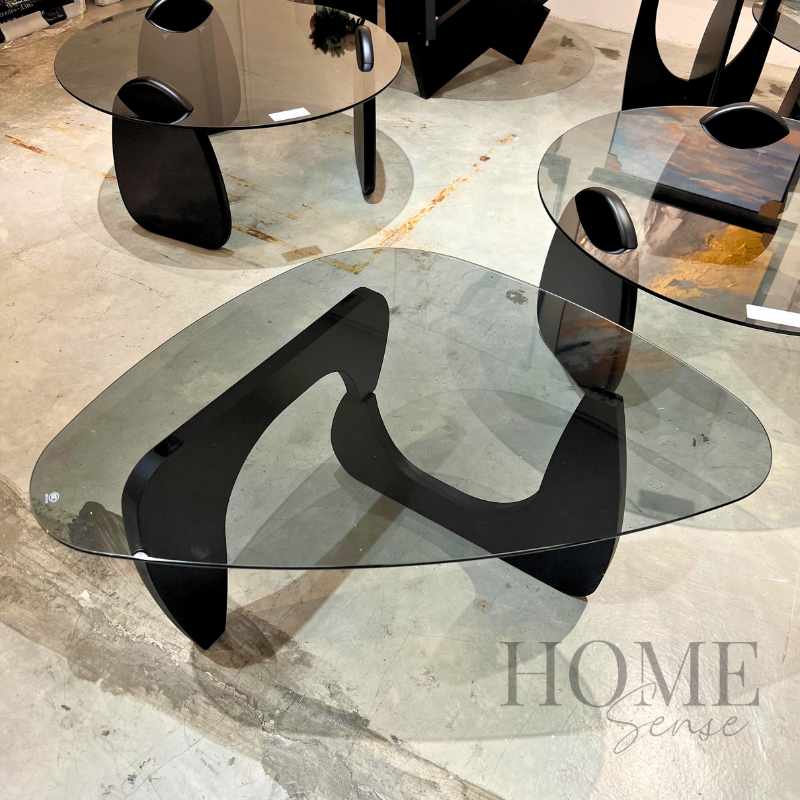 Mid-Century Modern Coffee Table, Triangular, Black