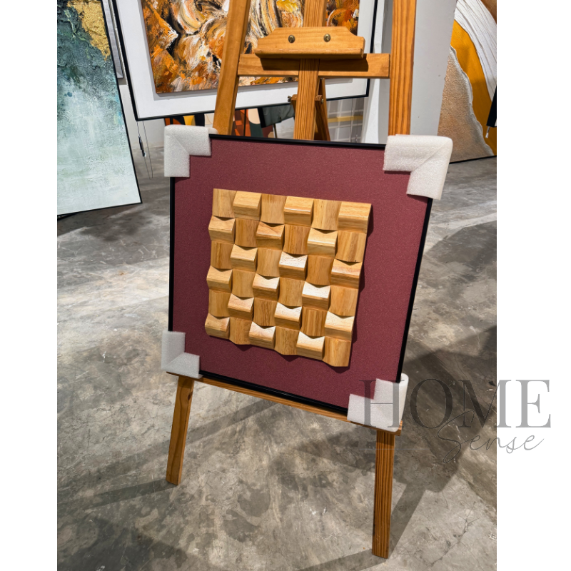 Geomatric Wood Block Wall Art