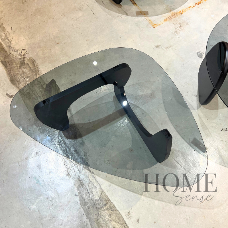 Mid-Century Modern Coffee Table, Triangular, Black