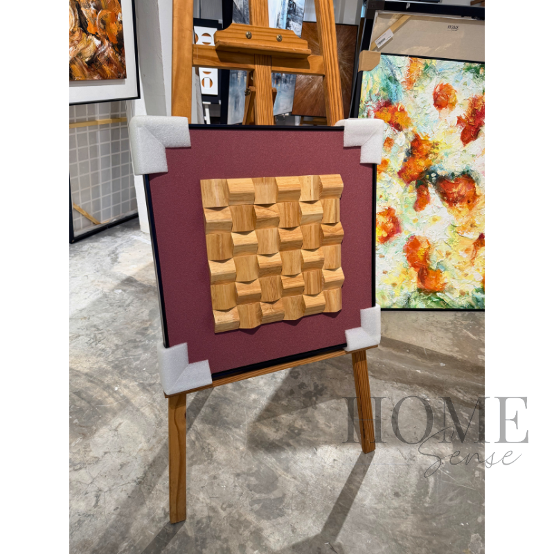 Geomatric Wood Block Wall Art