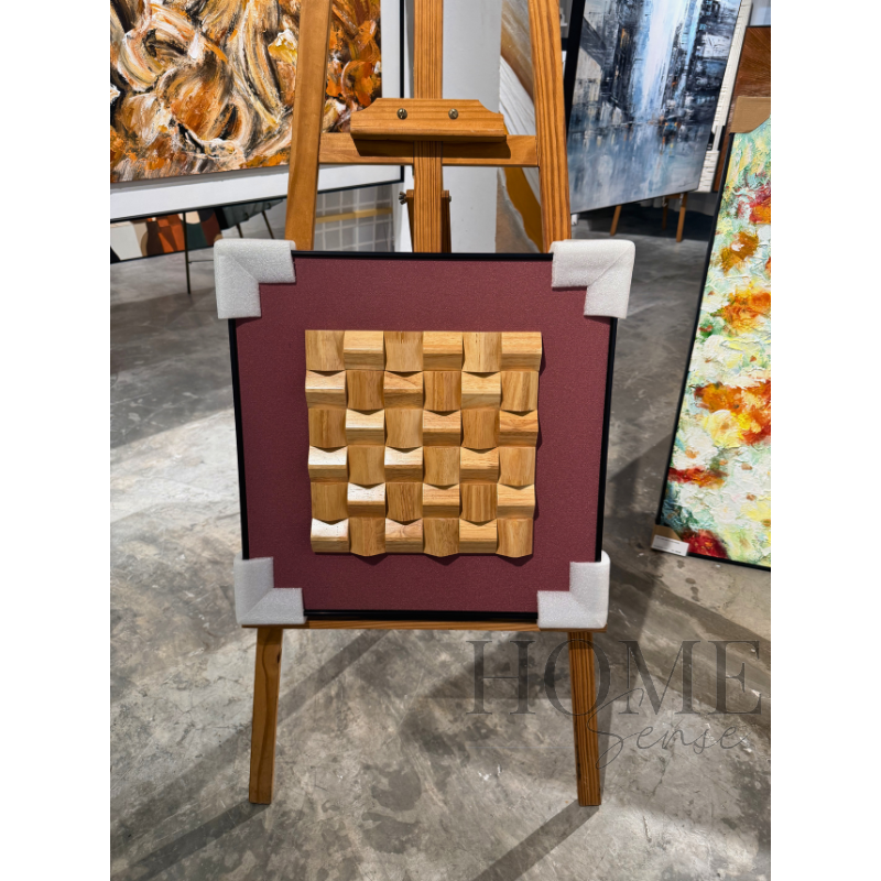 Geomatric Wood Block Wall Art