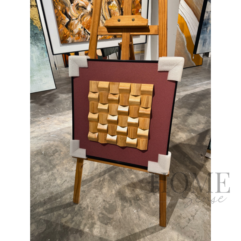 Geomatric Wood Block Wall Art