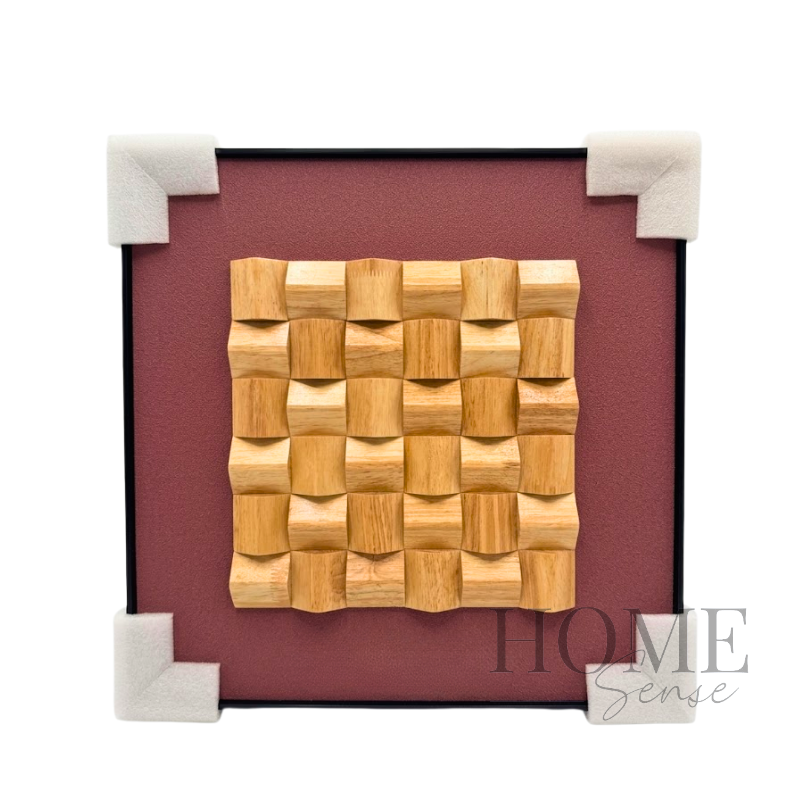 Geomatric Wood Block Wall Art
