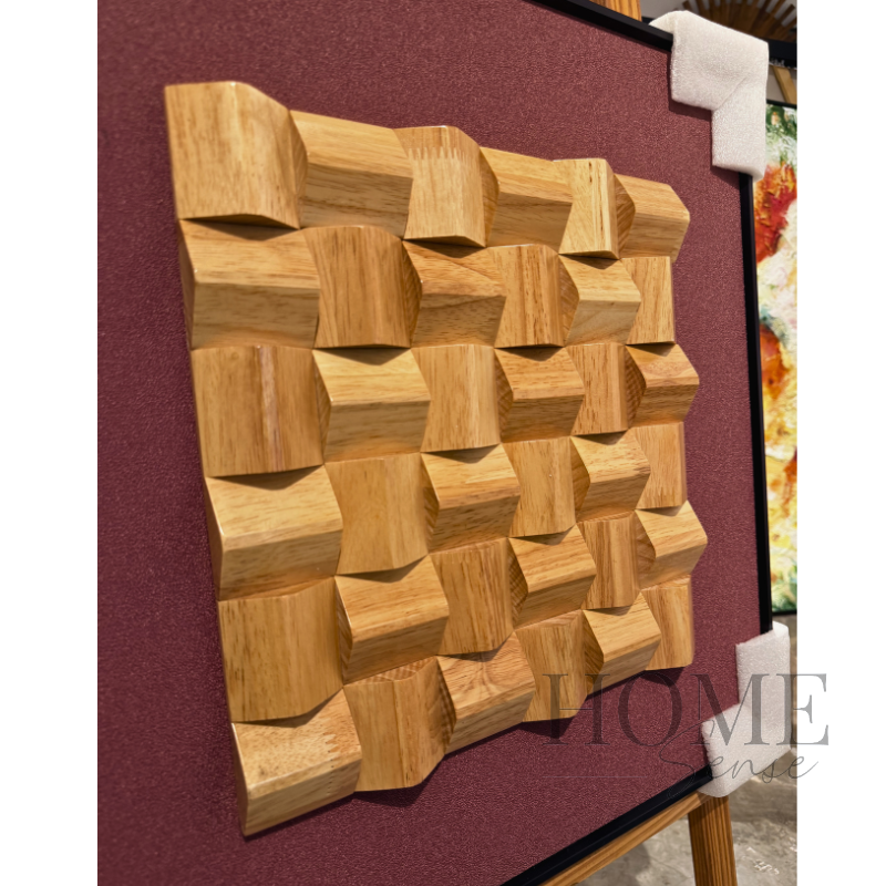 Geomatric Wood Block Wall Art