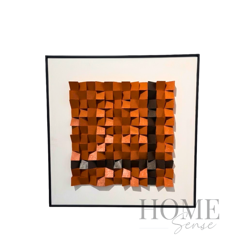 Geometric Wood Block Wall Art