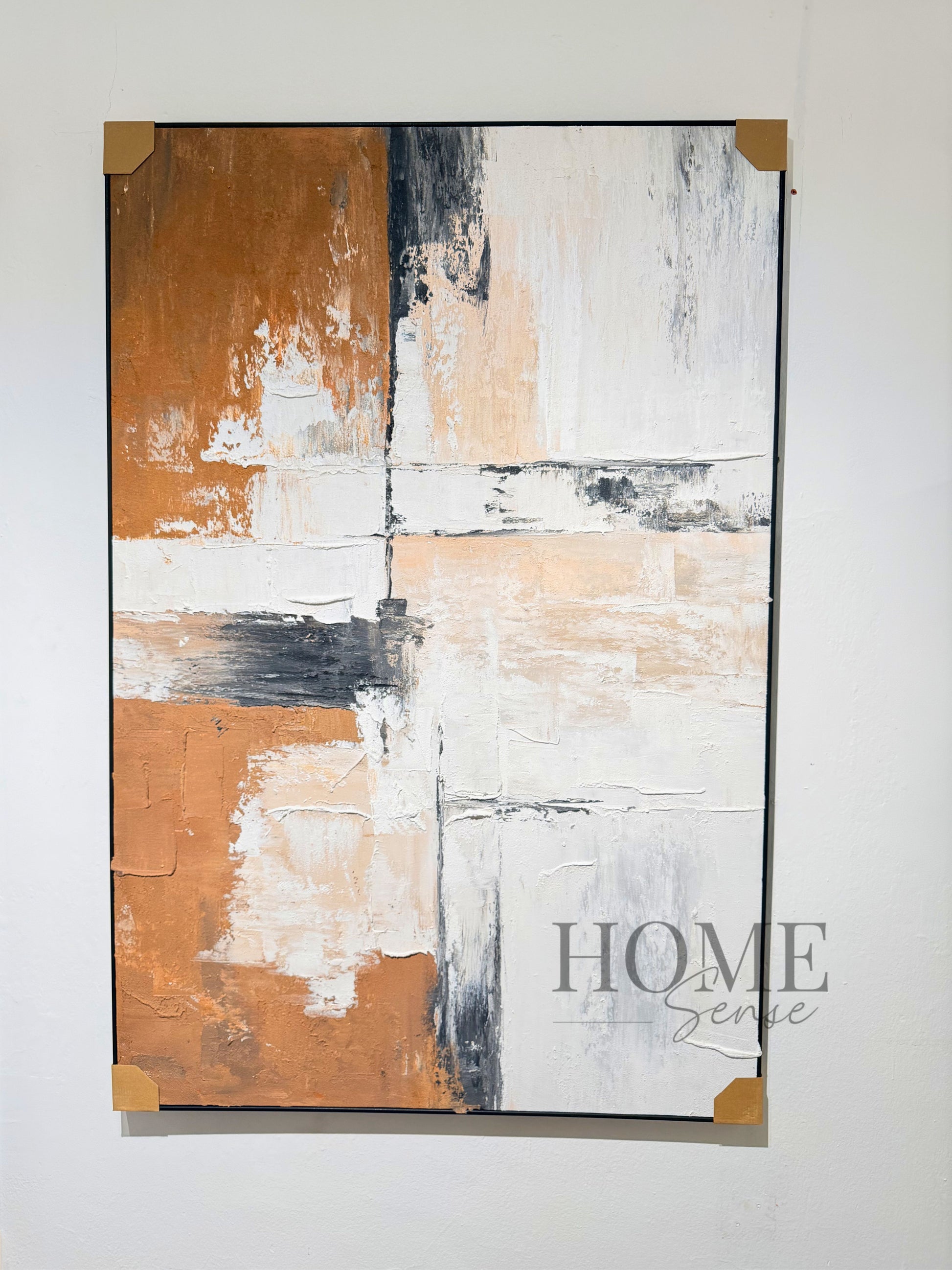 Terra Intersection , Abstract Textured Canvas Wall Art