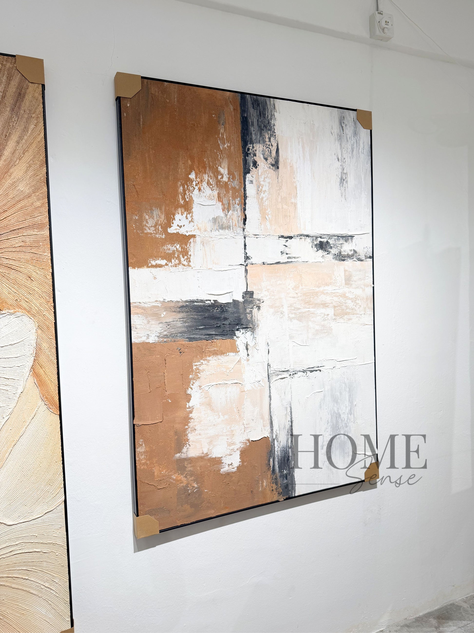 Terra Intersection , Abstract Textured Canvas Wall Art