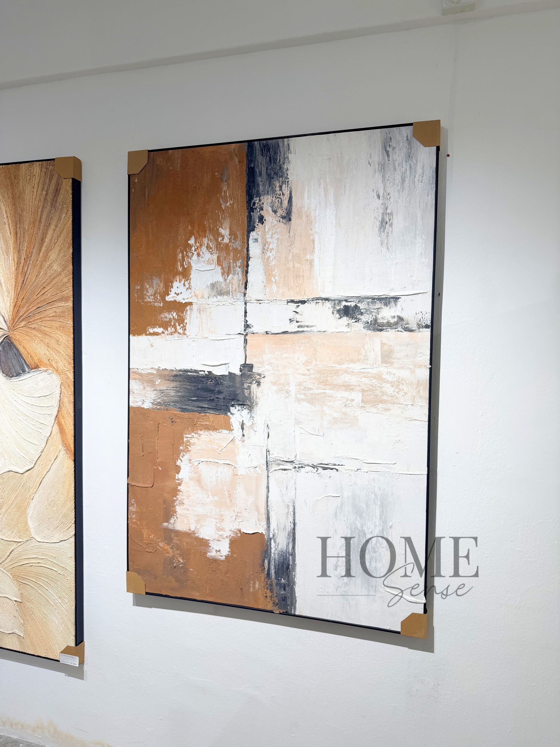 Terra Intersection , Abstract Textured Canvas Wall Art