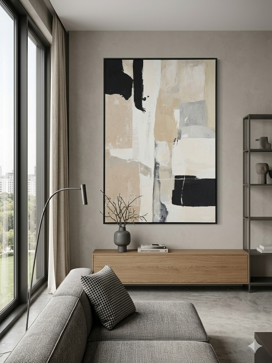 Neutral Horizon - Canvas Wall Art