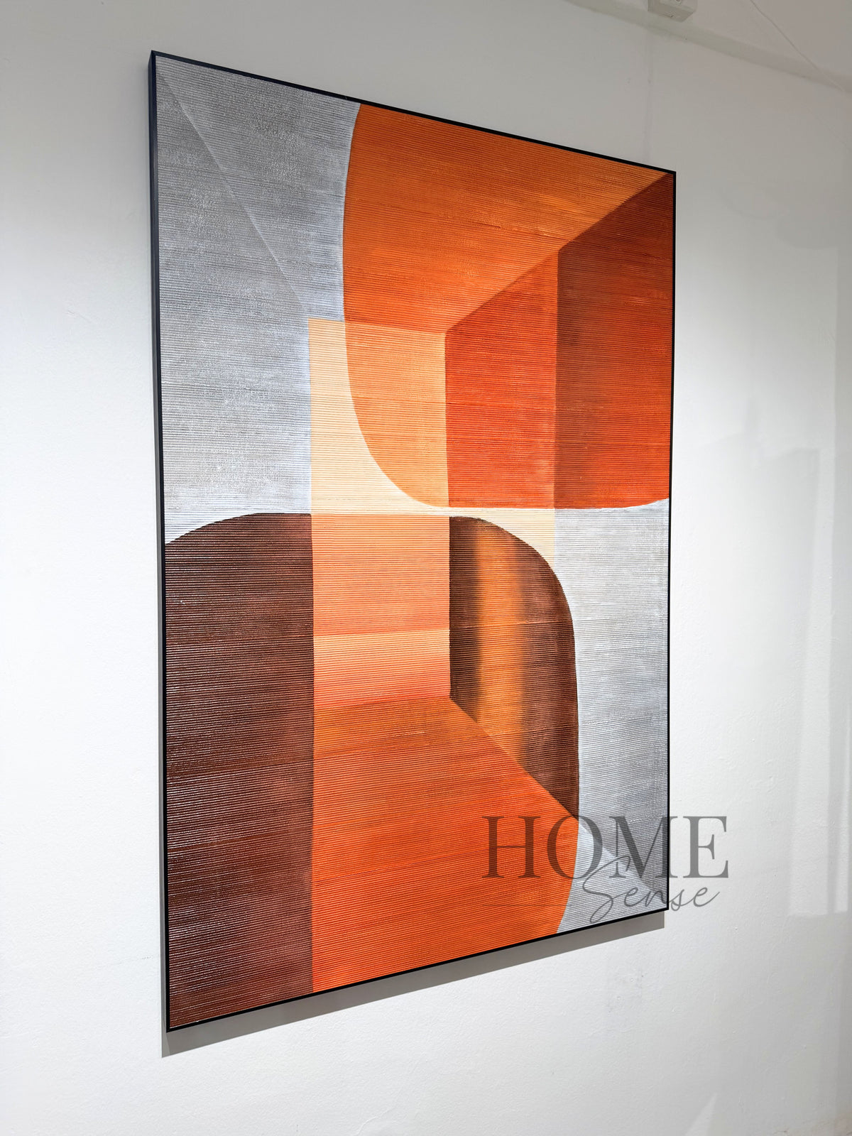 Curves in Balance – 3D Textured Geometric Canvas Wall Art