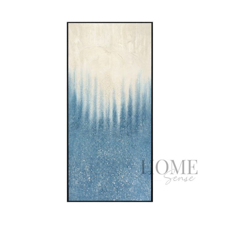 Winter Whisper – Textured Acrylic Abstract Landscape Wall Art