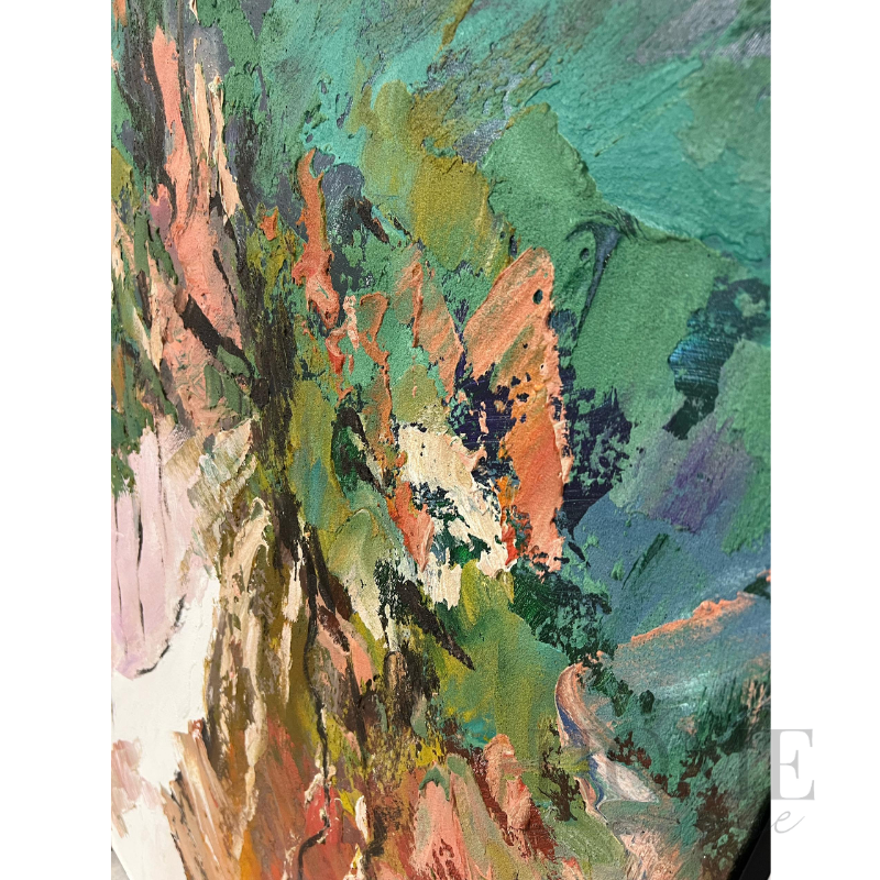 Botanical Rhapsody – Textured Abstract Acrylic Wall Art