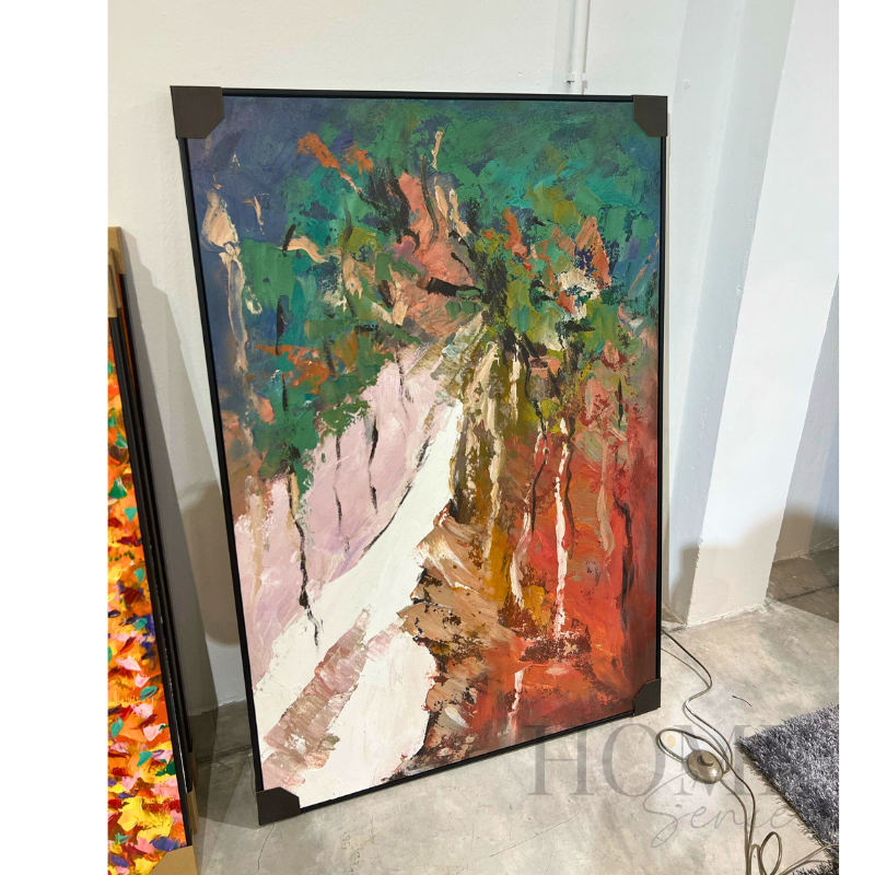 Botanical Rhapsody – Textured Abstract Acrylic Wall Art
