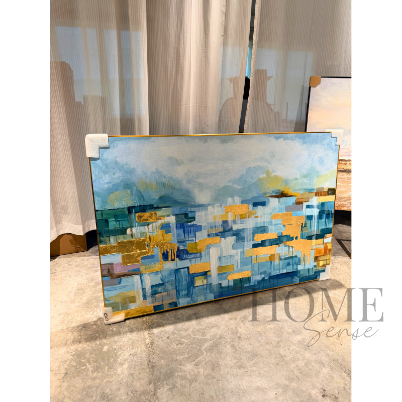Blue Horizon Gold - Canvas, Wall Art