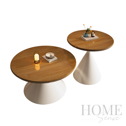 2 Pcs Set Round Coffee Table
