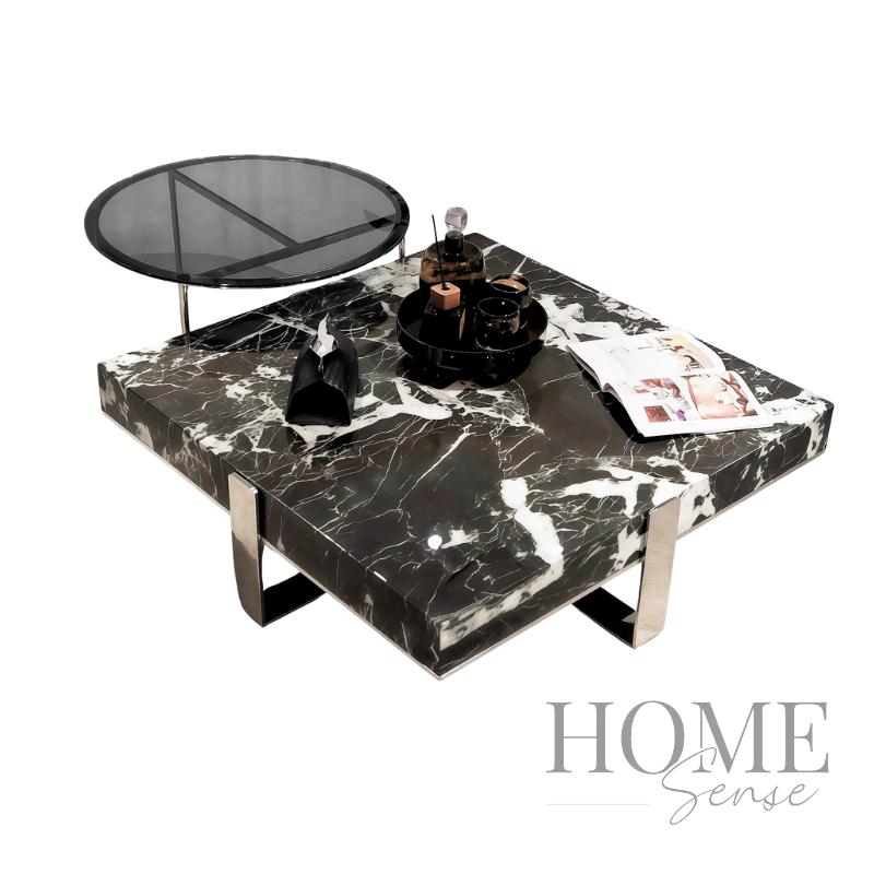 Eclipse Nero Marble Coffee Table Set