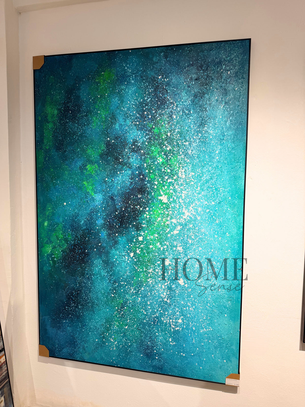 Ocean Galaxy Canvas Wall Art | Modern Blue Abstract Painting