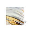 Amber Through Stone – Textured Abstract Acrylic Wall Art