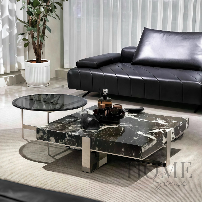 Eclipse Nero Marble Coffee Table Set