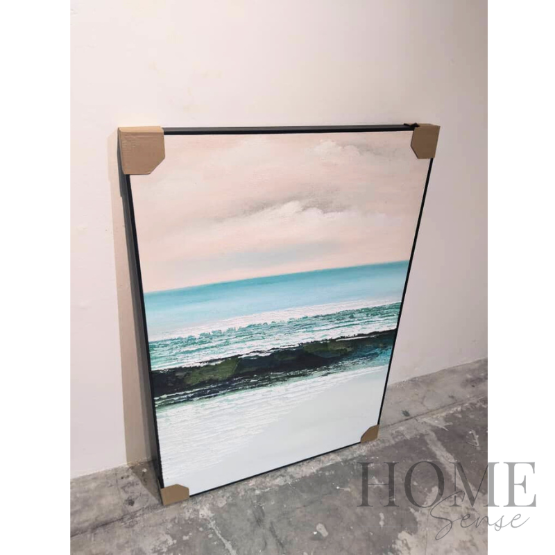 Where the Sea Rests – Textured Acrylic Coastal Canvas Wall Art