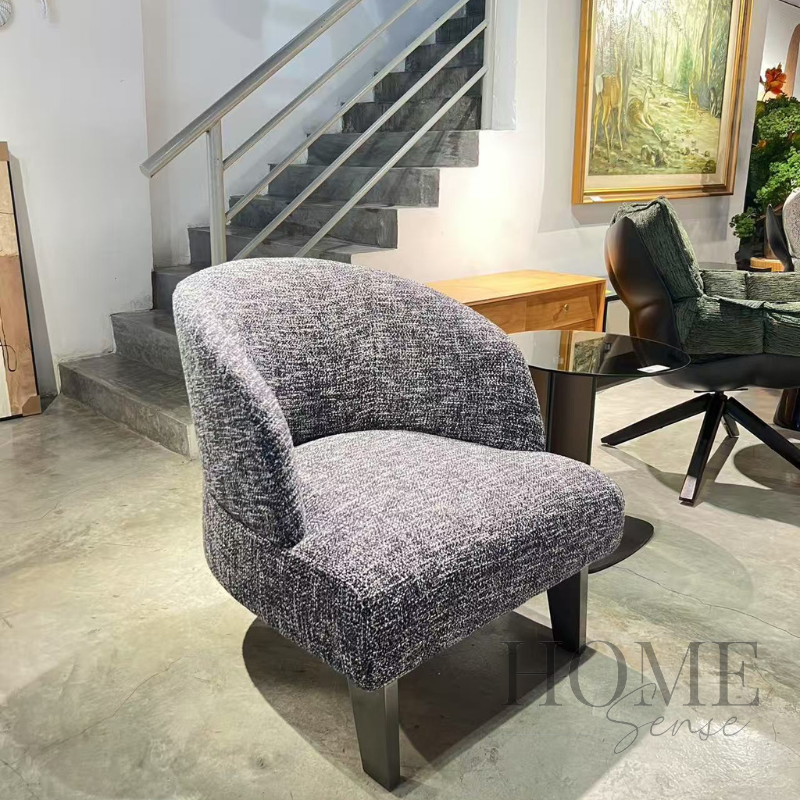 Noir Tweed Accent Chair