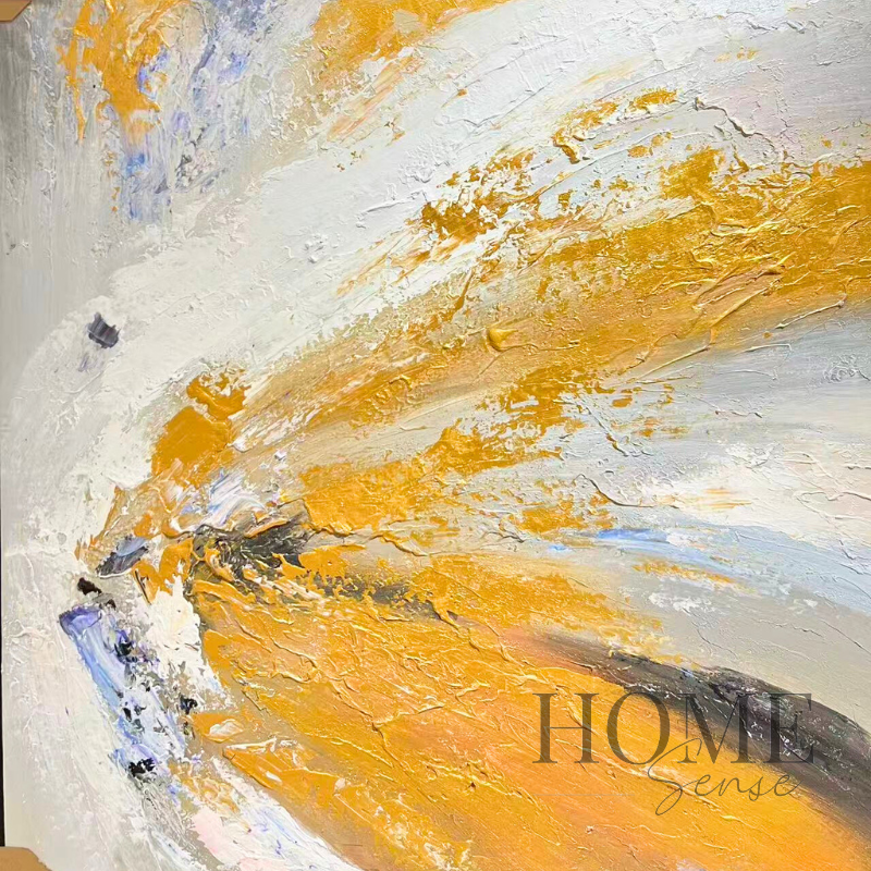 Sunlit Awakening – Textured Acrylic Abstract Canvas Wall Art