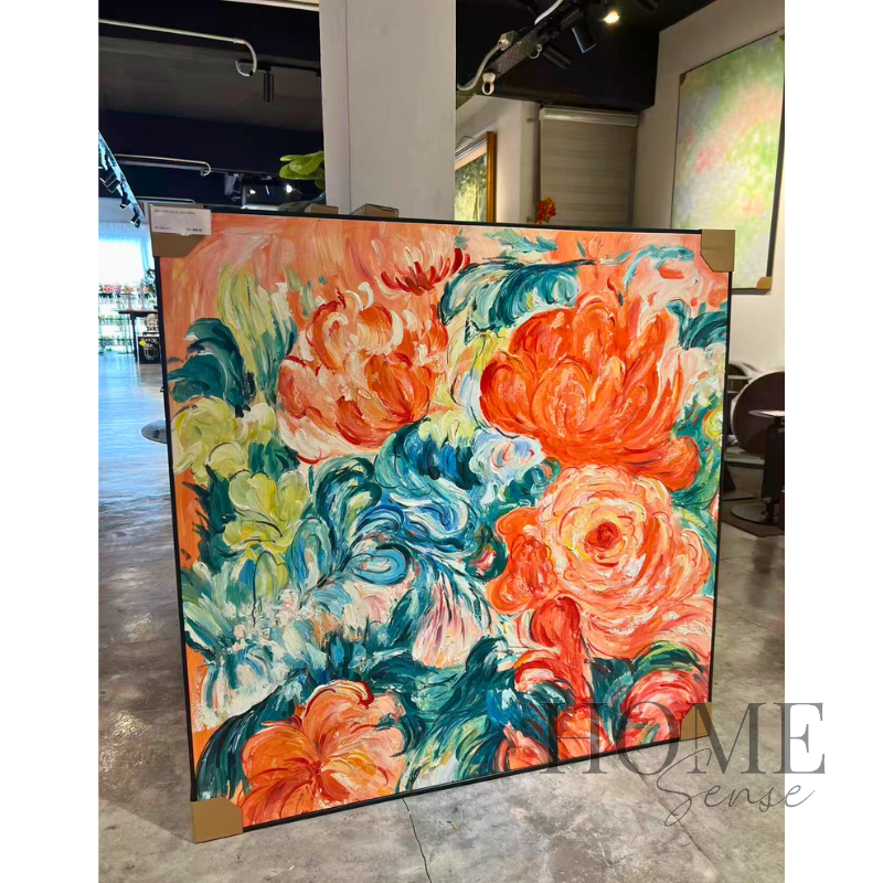 Floral Rhapsody – Textured Floral Canvas Wall Art