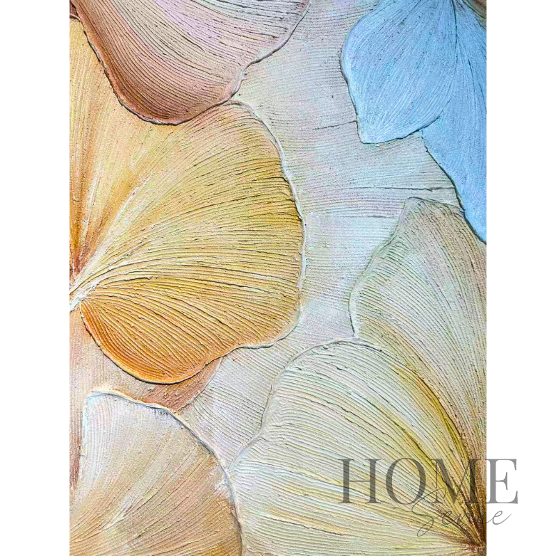 Golden Petal Grace – 3D Textured Floral Canvas Wall Art