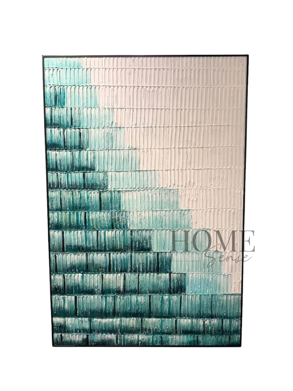 Modern Teal Gradient Line - Canvas, Wall Art