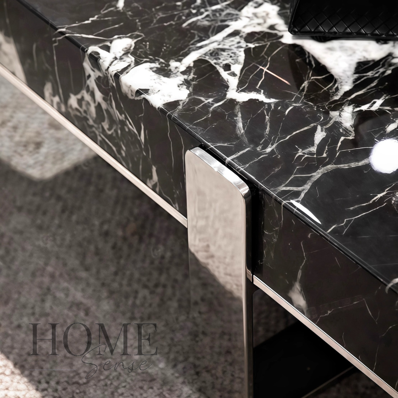 Eclipse Nero Marble Coffee Table Set
