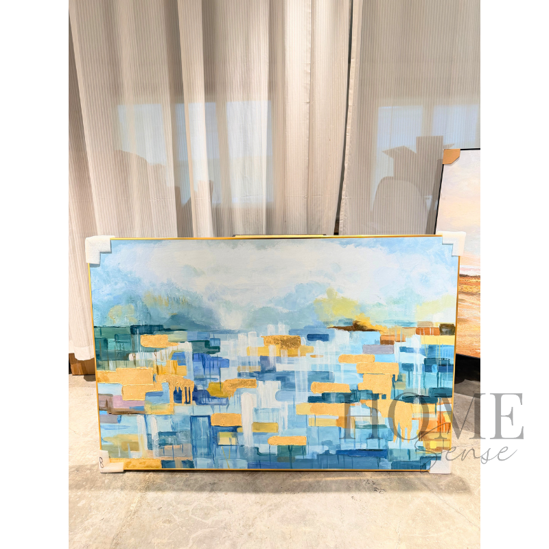 Blue Horizon Gold - Canvas, Wall Art