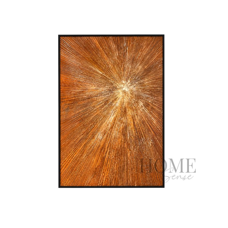 The Radiant Core – Textured Acrylic Abstract Canvas Wall Art