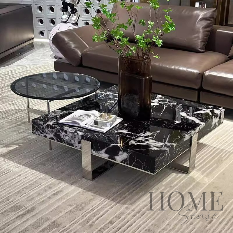 Eclipse Nero Marble Coffee Table Set