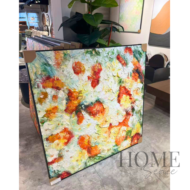 Wildflower Symphony – Textured Acrylic Floral Canvas Wall Art