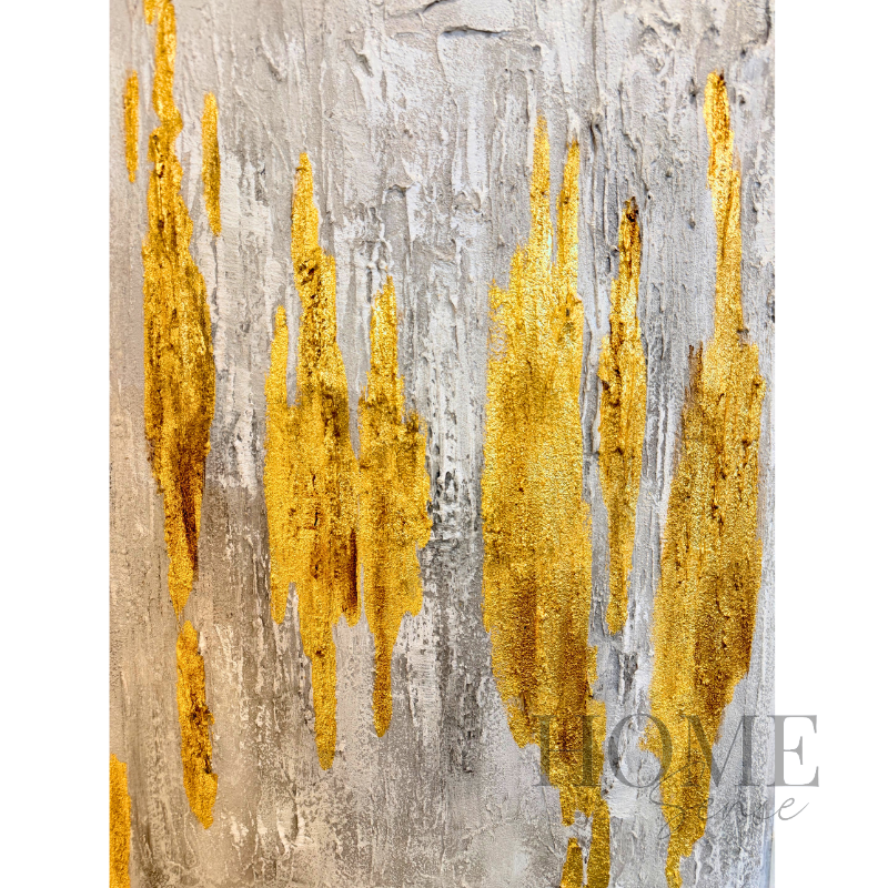 Golden Line Elegance - Canvas, Wall Art