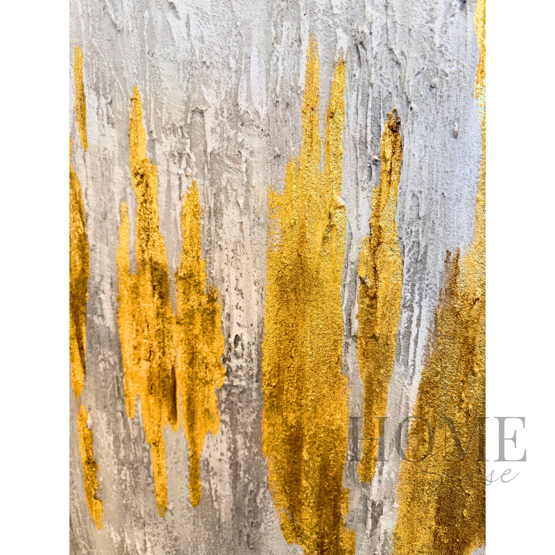Golden Line Elegance - Canvas, Wall Art
