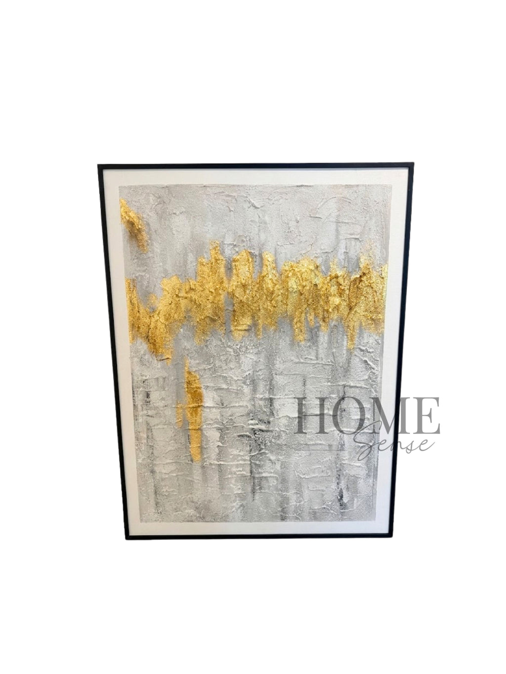 Golden Wave Elegance - Canvas, Wall Art