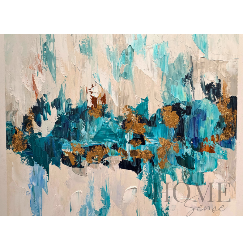 Abstract Marble Gold Triptych - Modern 3-piece Canvas Art Set