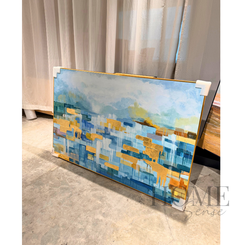 Blue Horizon Gold - Canvas, Wall Art