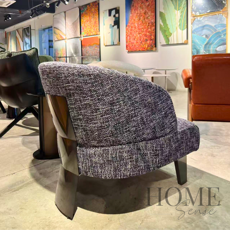 Noir Tweed Accent Chair
