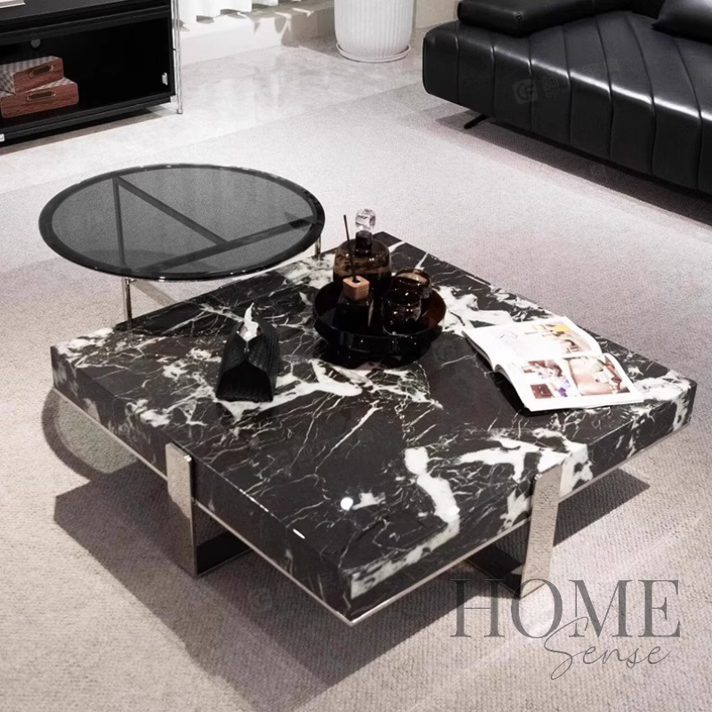 Eclipse Nero Marble Coffee Table Set