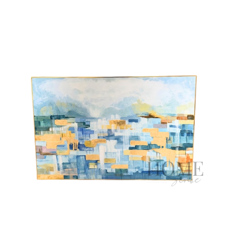 Blue Horizon Gold - Canvas, Wall Art