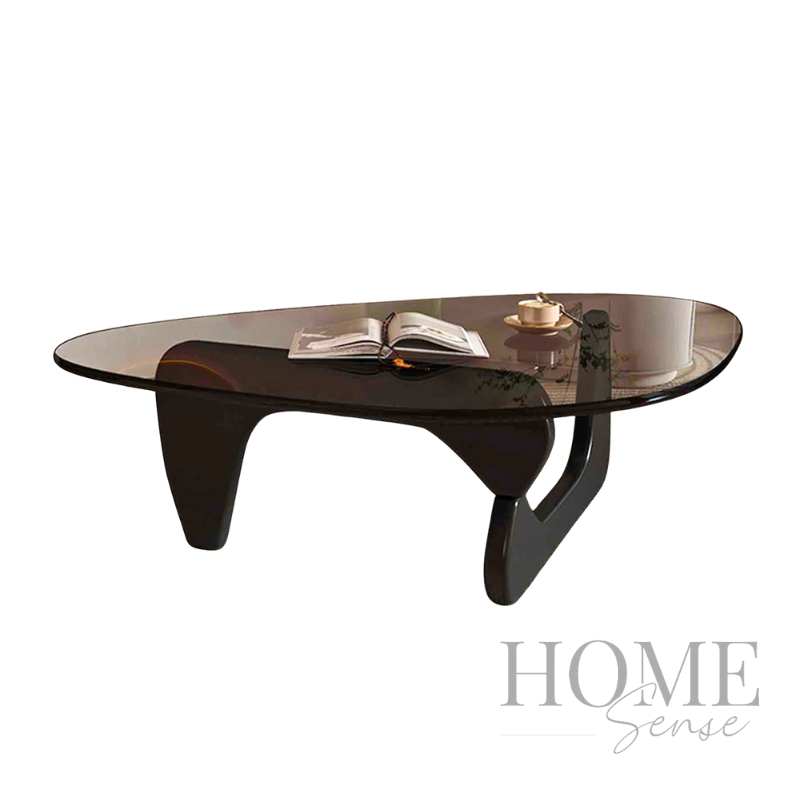 Mid-Century Modern Coffee Table, Triangular, Black