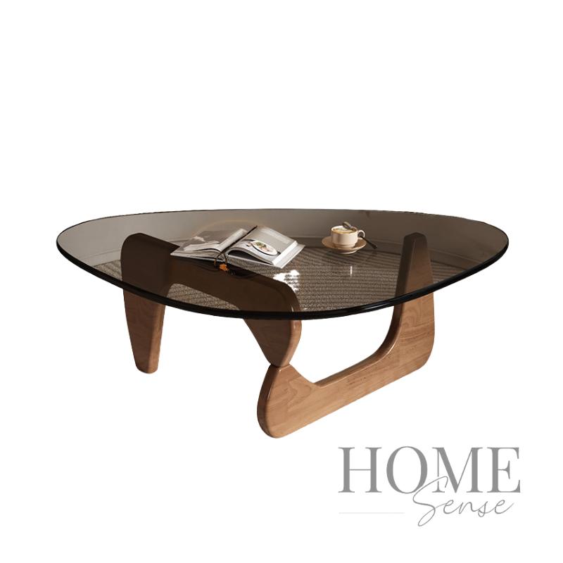 Mid-Century Modern Coffee Table, Triangular, Black