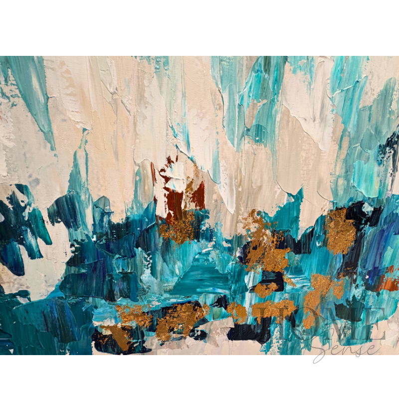 Abstract Marble Gold Triptych - Modern 3-piece Canvas Art Set