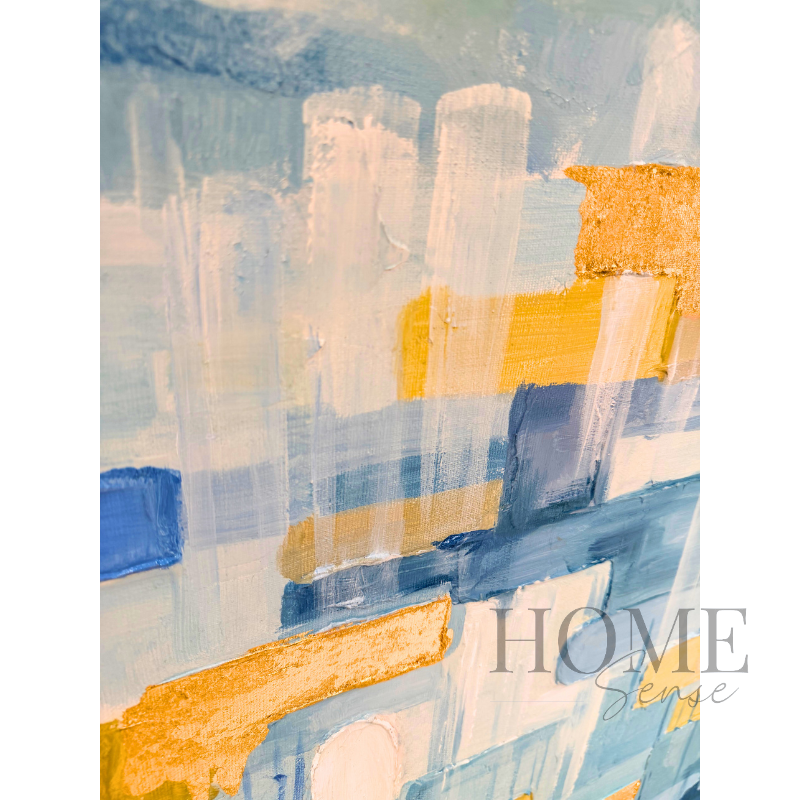 Blue Horizon Gold - Canvas, Wall Art
